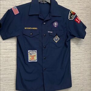 Navy Blue Cub Scout Button-Down Shirt